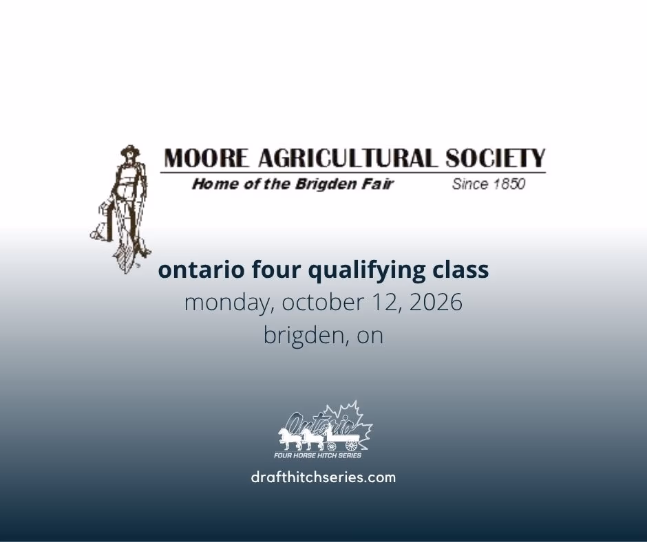 The 2026 heavy horse show at the Brigden Fair will take place on Monday, October 12