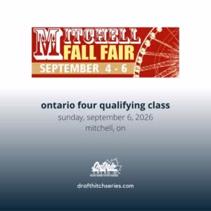The Ontario Four qualifying class at Mitchell Fair will take place on Sunday, September 6