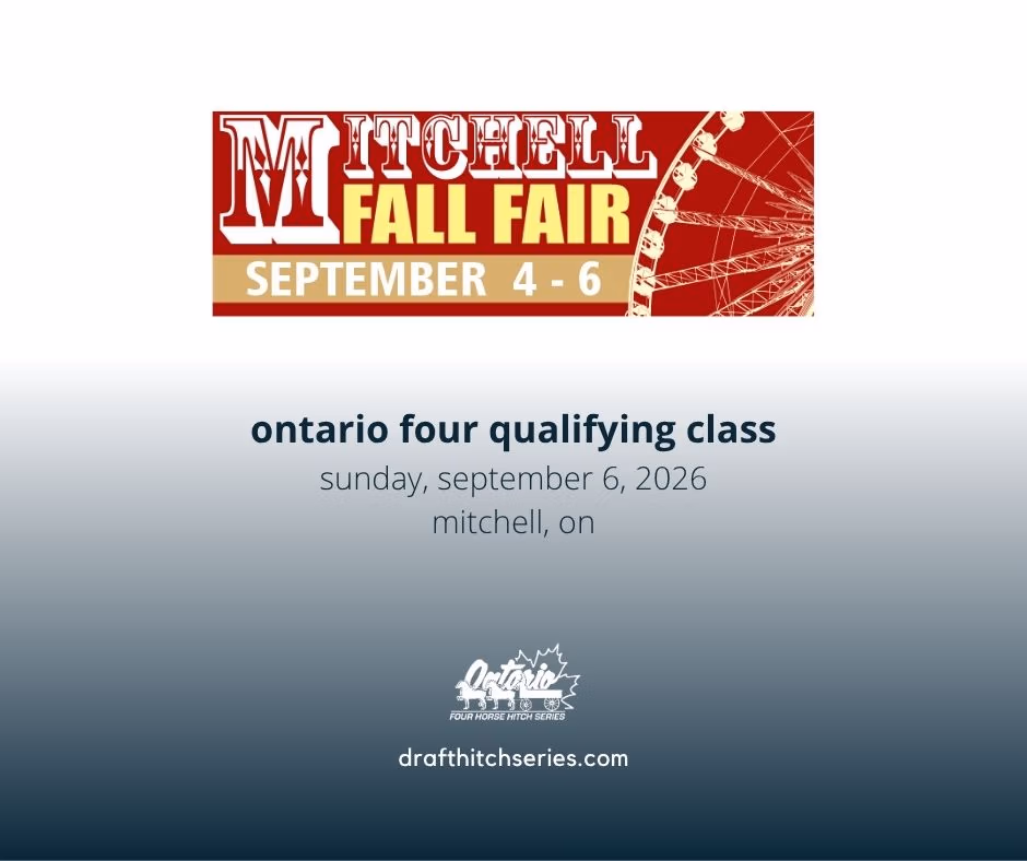 The Ontario Four qualifying class at Mitchell Fair will take place on Sunday, September 6