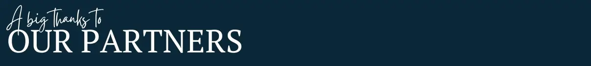 A banner that says Thanks to our partners