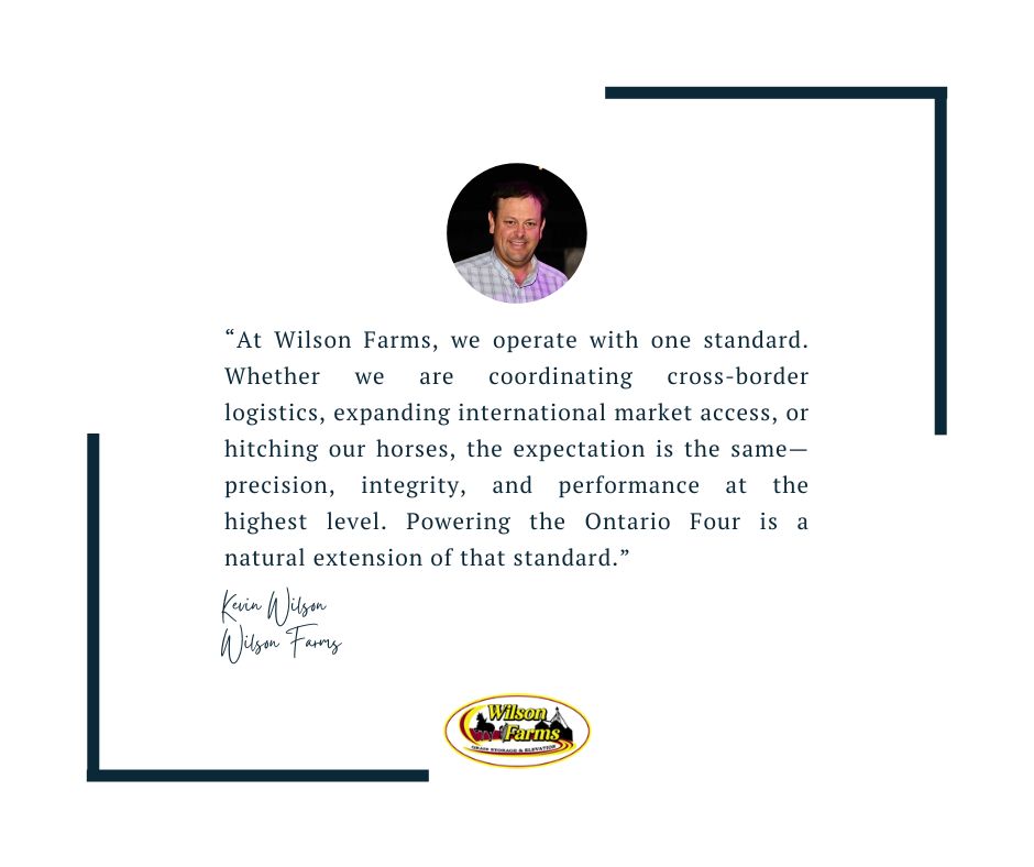 Quote from Kevin Wilson of Wilson Farms on partnering with the Ontario Four