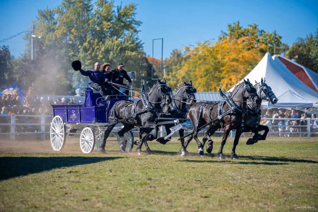 La Famille Chretien taking their victory lap