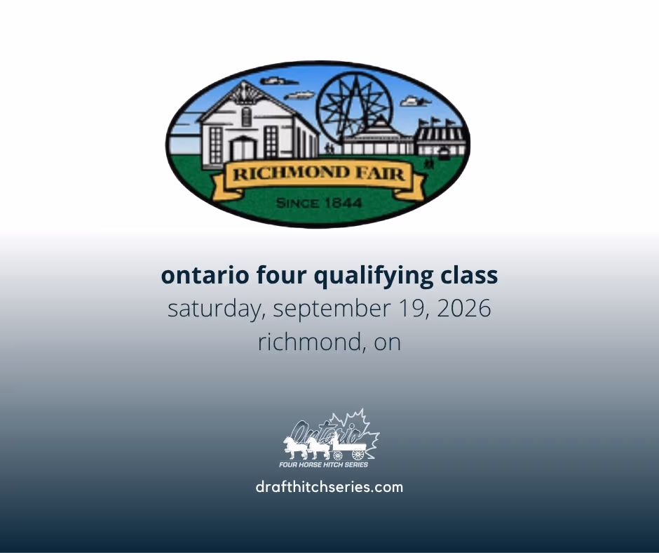 Qualifying Ontario Four class at the Richmond Fair Saturday, September 19, 2026