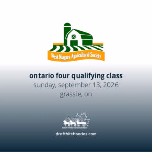 Qualifying Ontario Four class at the West Niagara Fair Sunday, September 13, 2026