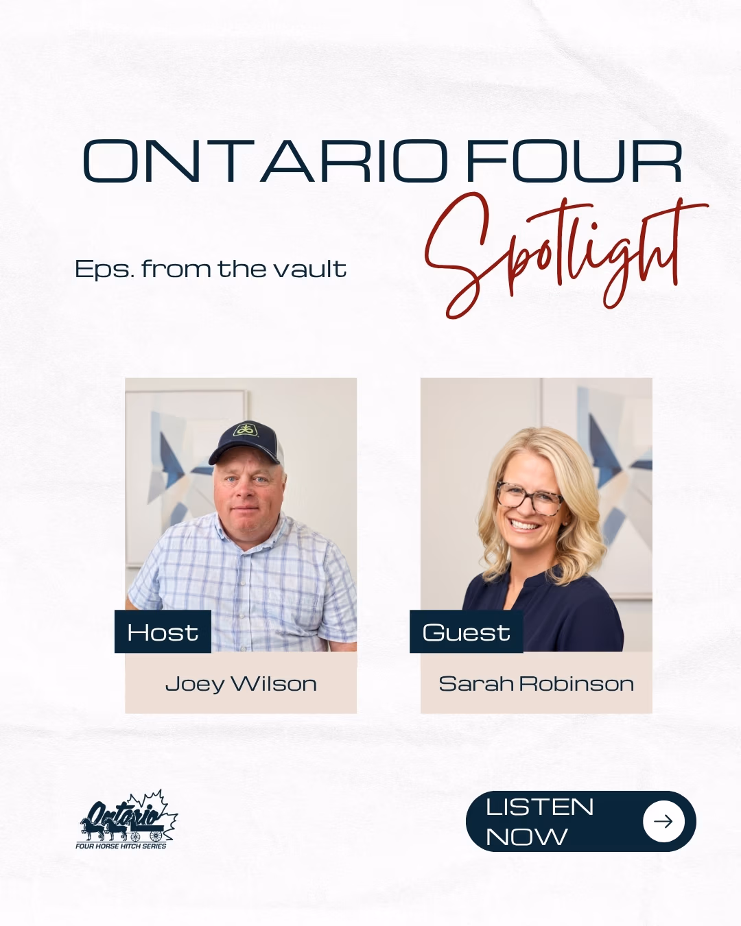 Image of Barnyard Breakdown host, Joey Wilson and Ontario Four director, Sarah Robinson