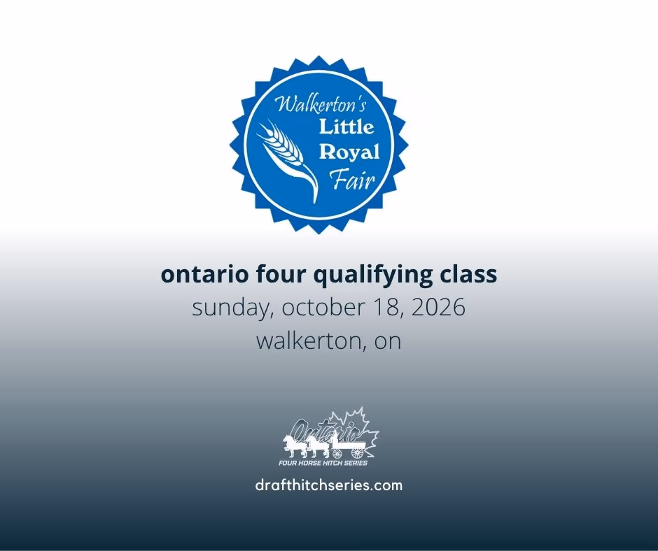 Qualifying Ontario Four class at the Markham Fair on Sunday, October 18, 2026